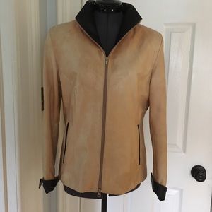 🇮🇹 Vintage Soft Distressed Leather Jacket Tan